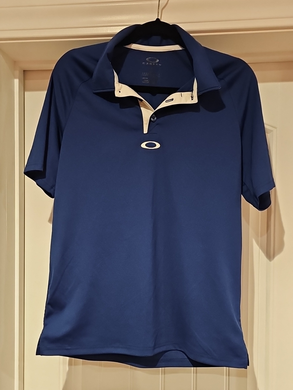 Oakley Navy Blue Polo with White Trim